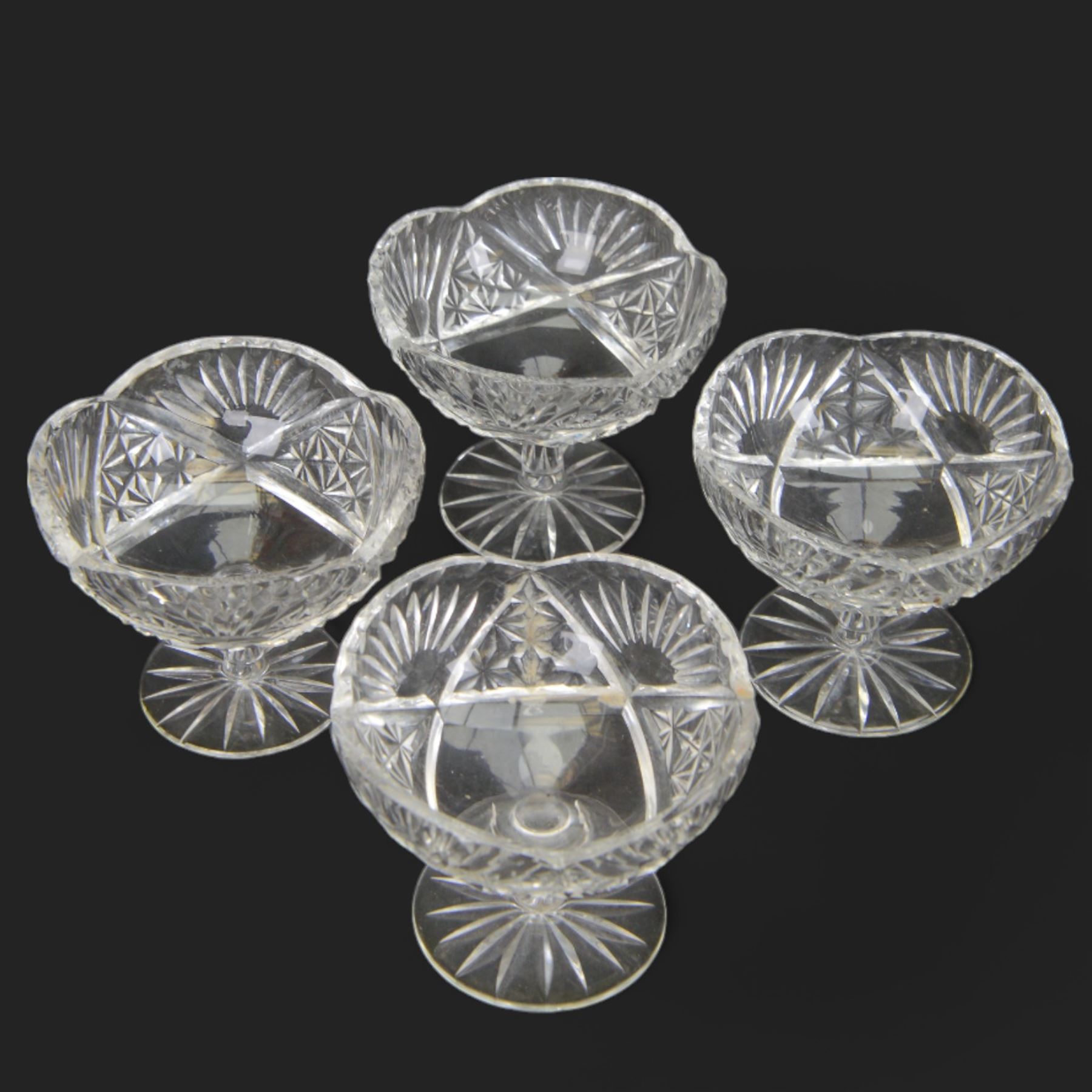 Oversized Georgian design wine glass, etched wine glass, and further 19th century and later cut glassware