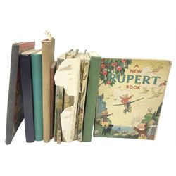 Collection of Vintage children's annuals, to include a number of Rupert the Bear examples dating from the 1940's, comprising 'The New Rupert Book' 1947, 'More Adventures of Rupert' 1947, 'A New Rupert Book' 1945, 'Rupert In More Adventures' 1944,  'More Rupert Adventures' 1943 and two examples of 'The Rupert Book' dated 1941 and 1948