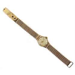  Omega 9ct gold ladies manual wind bracelet wristwatch, Birmingham 1955, boxed  