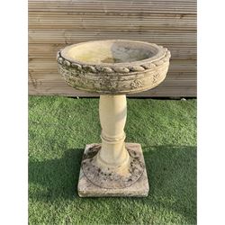 Cast stone two section bird bath - THIS LOT IS TO BE COLLECTED BY APPOINTMENT FROM DUGGLEBY STORAGE, GREAT HILL, EASTFIELD, SCARBOROUGH, YO11 3TX
