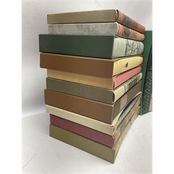 Folio Society; twenty two volumes, to include Vanity Fair, The Riddle of The Sand, The Necklace & Other Stories, Under Milk Wood, Barnaby Rudge etc 