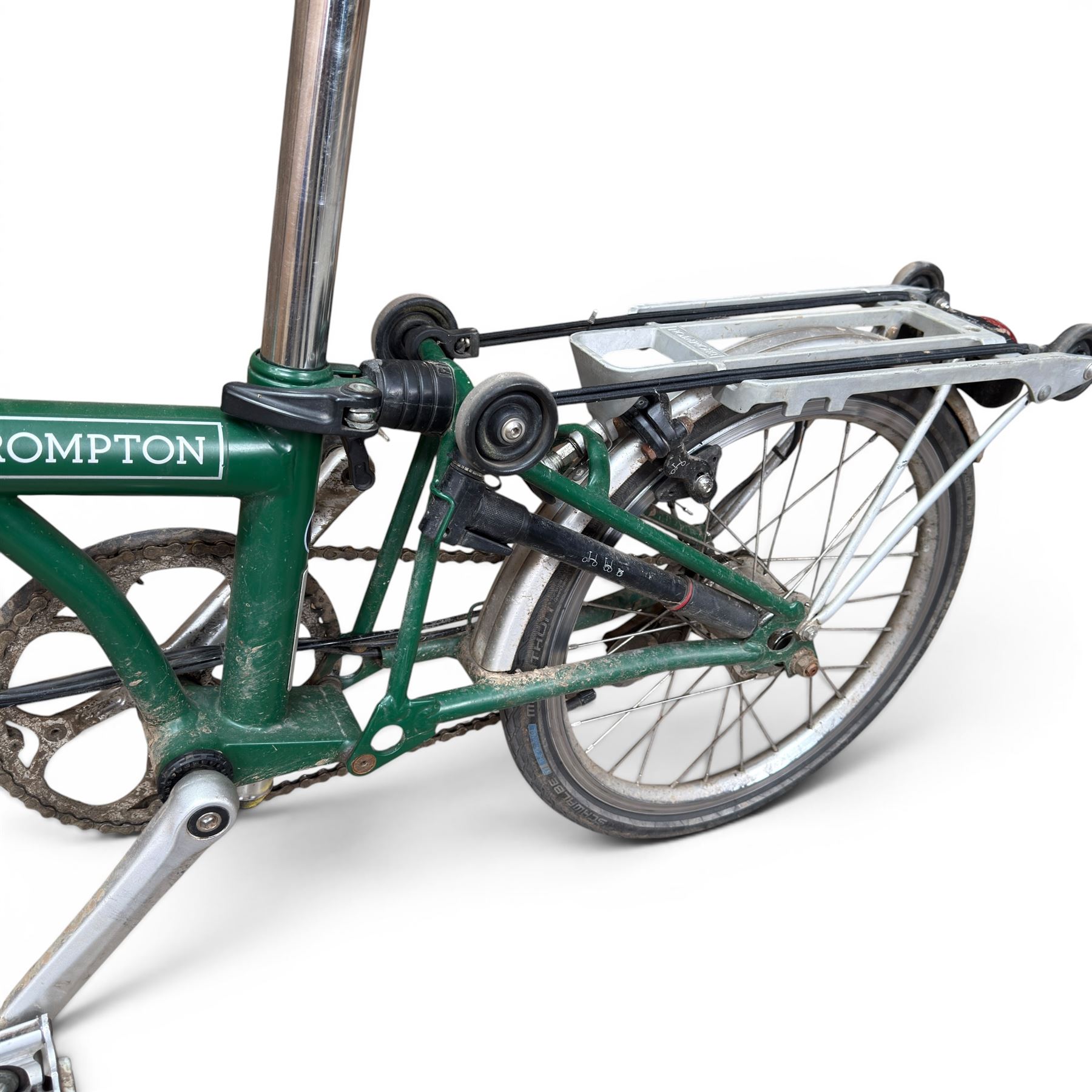 Brompton folding bicycle in green finish