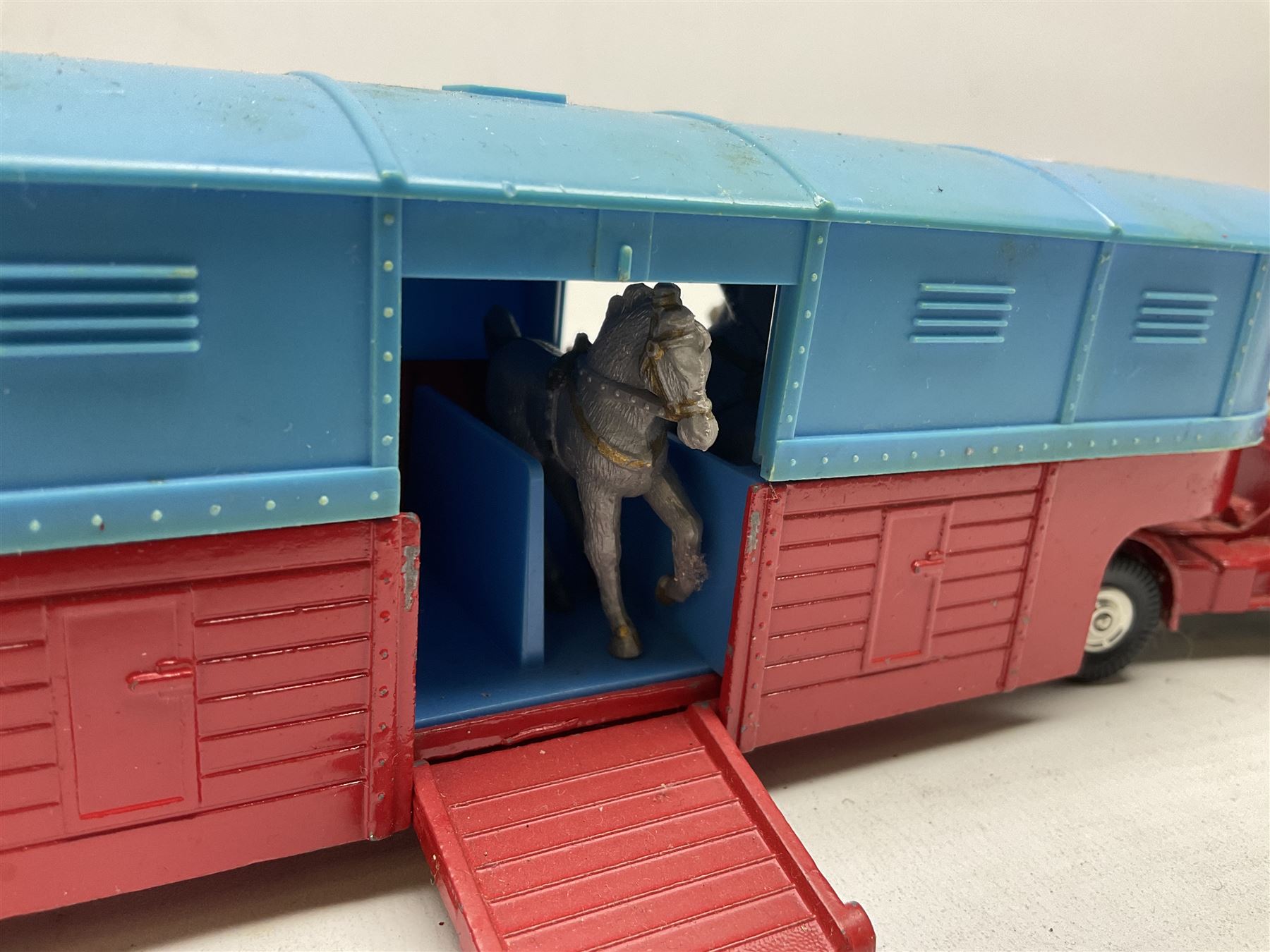 Corgi 'Chipperfields' - Gift Set 19 Land Rover with elephant cage on trailer containing elephant; No.1123 Circus Animal Cage with two Polar Bears; No.1130 Horse Transporter with five horses; No.503 Circus Giraffe Transporter with three giraffes; and No.1121 Crane Truck; all unboxed; together with two other models