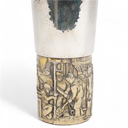 AURUM - The York Minster parcel gilt silver goblet by Hector Miller commemorating 500th Anniversary of the completion of York Minster and completion of the restoration  H17cm London 1972, limited edition 421/500 in original box