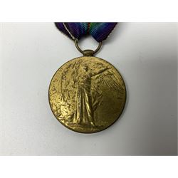 WW1 group of three medals comprising British War Medal, Victory Medal and 1914-15 Star awarded to 90434 Gnr. R.G. Rhodes R.F.A./R.A.; all with ribbons