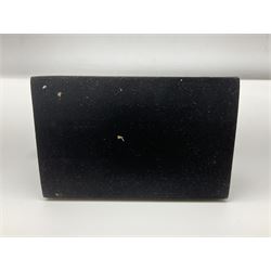 Bronze figure group, modelled as two hares in chase, upon a naturalistic base signed Nick and with foundry mark, raised upon a rectangular marble base, overall H12cm. 