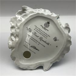 Three Royal Worcester figurines,  The First Quadrille, The Fairest Rose and Queen of Hearts, largest H21cm