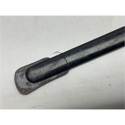 WW2 German Army Prinz Eugen Pattern Officers Dress Sword by Carl Eickhorn, the 80.5cm slightly curving fullered blade with makers name to the ricasso, gilt brass hilt with eagle to the cross-piece and relief of oakleaves to the ferrule, Prinz Eugen style down winged eagle to the pommel of the backstrap; grip retains the original wire binding; in original black painted scabbard with single hanging ring, leather hanger marked 'RZM M5/71 OLC' and silvered knot L97cm overall