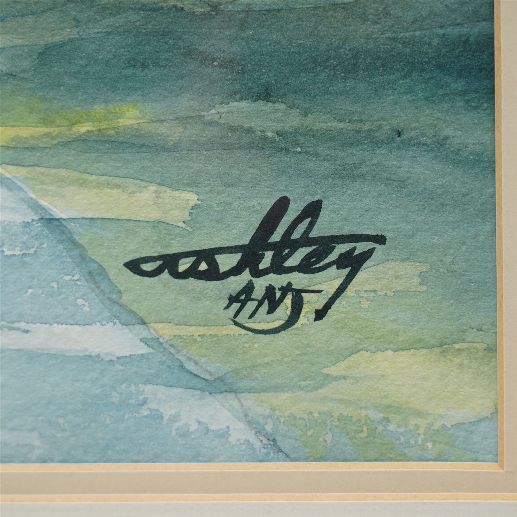 Ashley Jackson (Yorkshire 1940-): 'Muker' Swaledale, watercolour signed, titled on accompanying certificate of authenticity 41cm x 55cm
Provenance: Purchased directly from the artist as part of his TV series 'A Brush with Ashley'