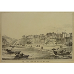  Scarborough and surrounding areas, seven 19th century lithographs and engravings including 'South Cliffs' and North Marine', after H. B Carter, pub. S. W Theakston, 'Haiburn Wyke' after Francis Nicholson, '..from the Beach', after J Stubbs etc max 19cm x 26cm(7)   