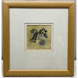 Selina Thorp (British 1968-): 'Shepherd's Purse', pastel signed, titled and dated 1999 on label verso 9cm x 9cm