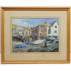 Frank McNichol (British 20th century): 'Summer Morning Port St Isaac', gouache signed and dated '69, titled verso 31cm x 43cm