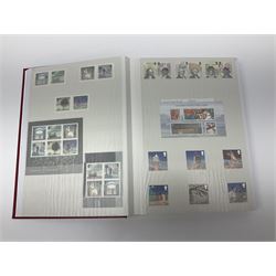 Queen Elizabeth II mint decimal stamps, housed in stock book folder, face value of usable postage approximately 900 GBP