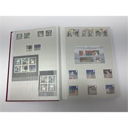 Queen Elizabeth II mint decimal stamps, housed in stock book folder, face value of usable postage approximately 900 GBP