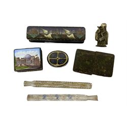 Two 19th century glass tear catcher lach