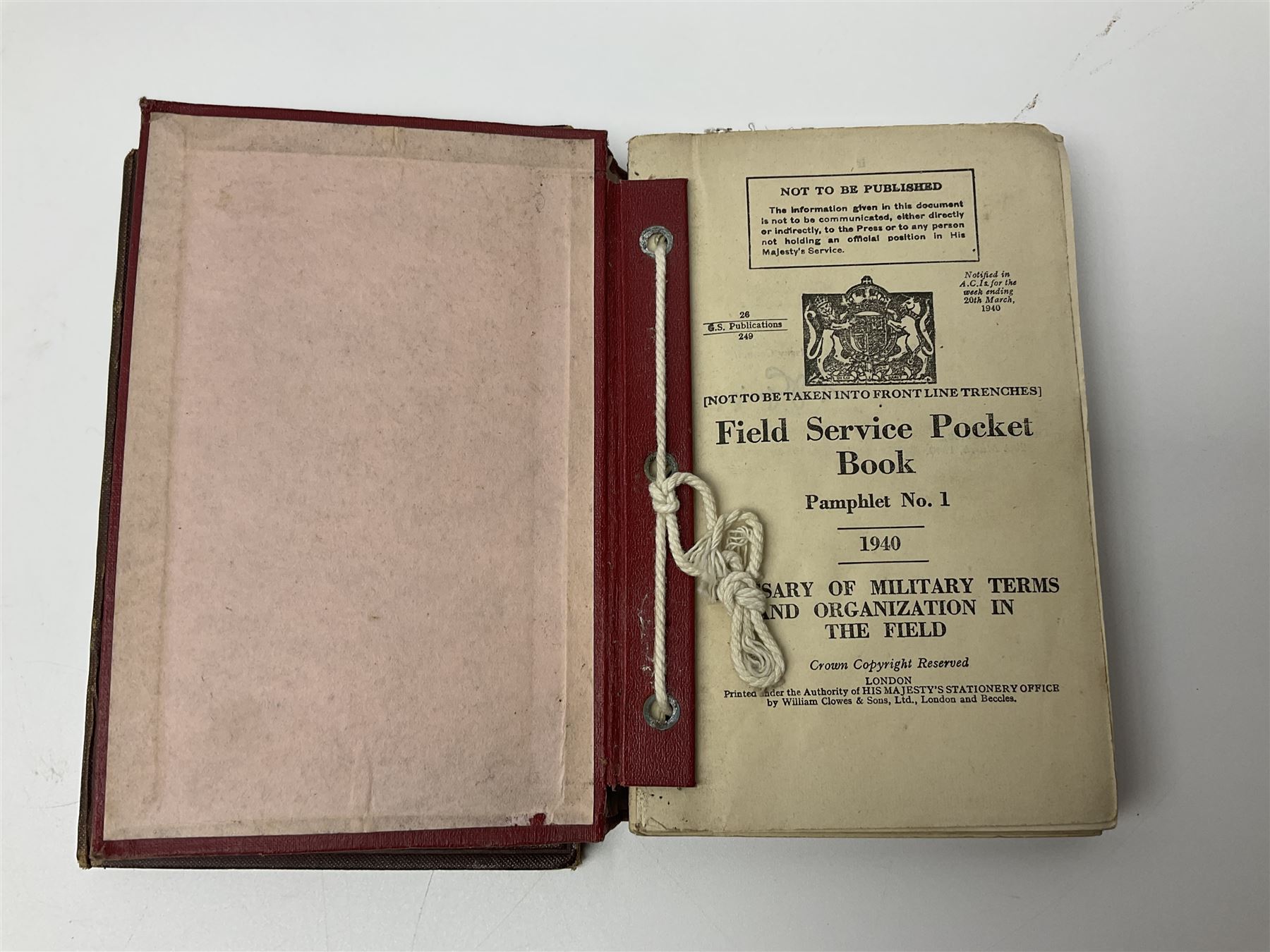 Hawker Lt. Col. P.: Instructions to Young Sportsmen in all that Relates to Guns and Shooting. 1833 7th edition. Re-bound in green cloth; Harting James Edmund: Hints on Shore Shooting.1871; Army Field Service Pocket Book. 1938. Contains numerous bound pamphlets; Ferrar Major M.L.: Officers of The Green Howards. 1920; Blake George: Mountain & Flood - History of the 52nd Lowland Division. 1950; and XV International Brigade. 1975 (6)