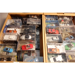  Fabbri 'The James Bond Car Collection 007', eighty-one die-cast models in perspex display cases with periodicals in two slip cases, in four boxes  