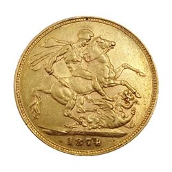 Queen Victoria 1874 gold full sovereign coin, Melbourne mint