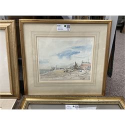 Collection of 20th and 19th Century watercolours and oils depicting shipping and coastal scenes, to include Edward H Simpson (British 1901-1989): Robin Hood's Bay in Summer and D Morrisey (English School 19th/20th Century): Anchored Ship, variously signed titled and dated max 22cm x 30cm (8)