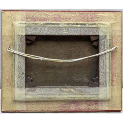 George Wright (British 1860-1942): The Stagecoach, oil on canvas signed 18cm x 24cm