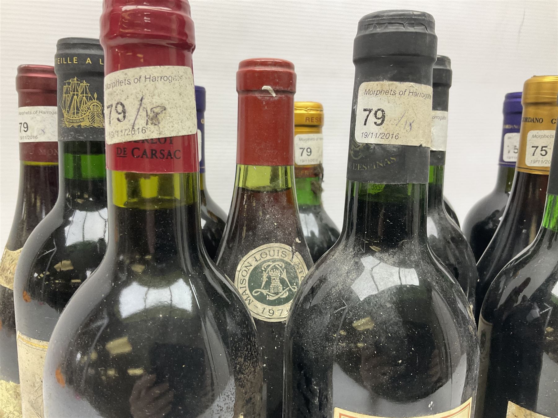 Mixed wine, including Roc de L'Espinas 2002, Cabernet Sauvignon, 2003 Merlot de Carsac, Castillo de Maluenda 1995 Calatayud etc, various content and proof (14)