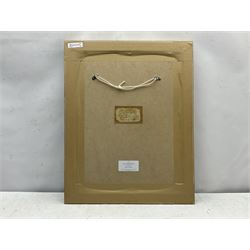 Gregory Robinson (British 1907-1934): 'The Sinking of the Chistopher', watercolour signed, inscription verso 'Presented to Frank Whiteley Mayor of Mafeking' 35cm x 24cm
Provenance: Frank Whiteley born in 1856 was formerly in the ivory and ostrich feather trade, and a member of the firm of Whiteley, Walker, and Company, of Mafeking, Bulawayo, Palapye, etc. Some years President of Mafeking Chamber of Commerce. Mayor of Mafeking during siege, 1899- 1900 (despatches, Companion of St. Michael and St. George).