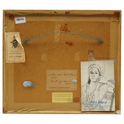 John Stanton Ward (British 1917-2001): Still Life of 'Dog Row and Daisies', oil on board signed and dated '77, exhibition label verso, together with a letter from John Ward 25cm x 30cm