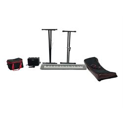 Yamaha NP-30 digital keyboard, with two keyboard stands, foot pedal and Roland amp