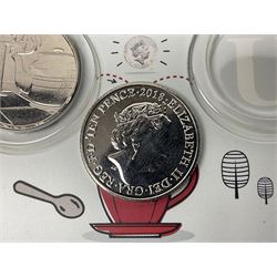 The Royal Mint 'The Great British Coin Hunt Quintessentially British A to Z' 2018 ten pence coin set, in card folder