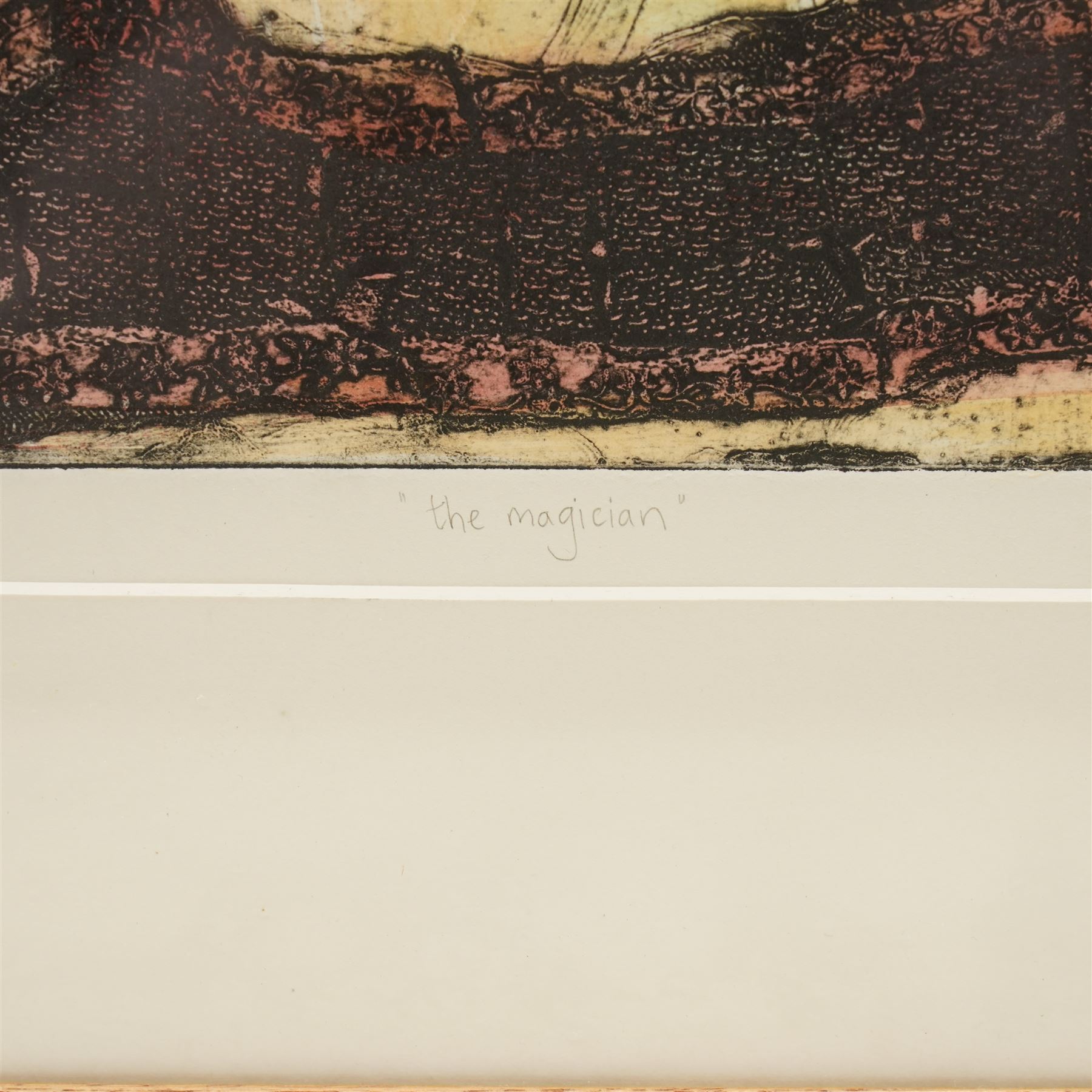 Adrienne Craddock (British Contemporary): 'The Magician', limited edition etching in colour signed titled and numbered 4/20 in pencil 76cm x 54cm