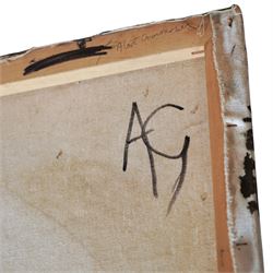 Alan Gummerson (Northern British 1928-2020): Abstract Forest Landscape, oil on canvas signed verso 120cm x 120cm