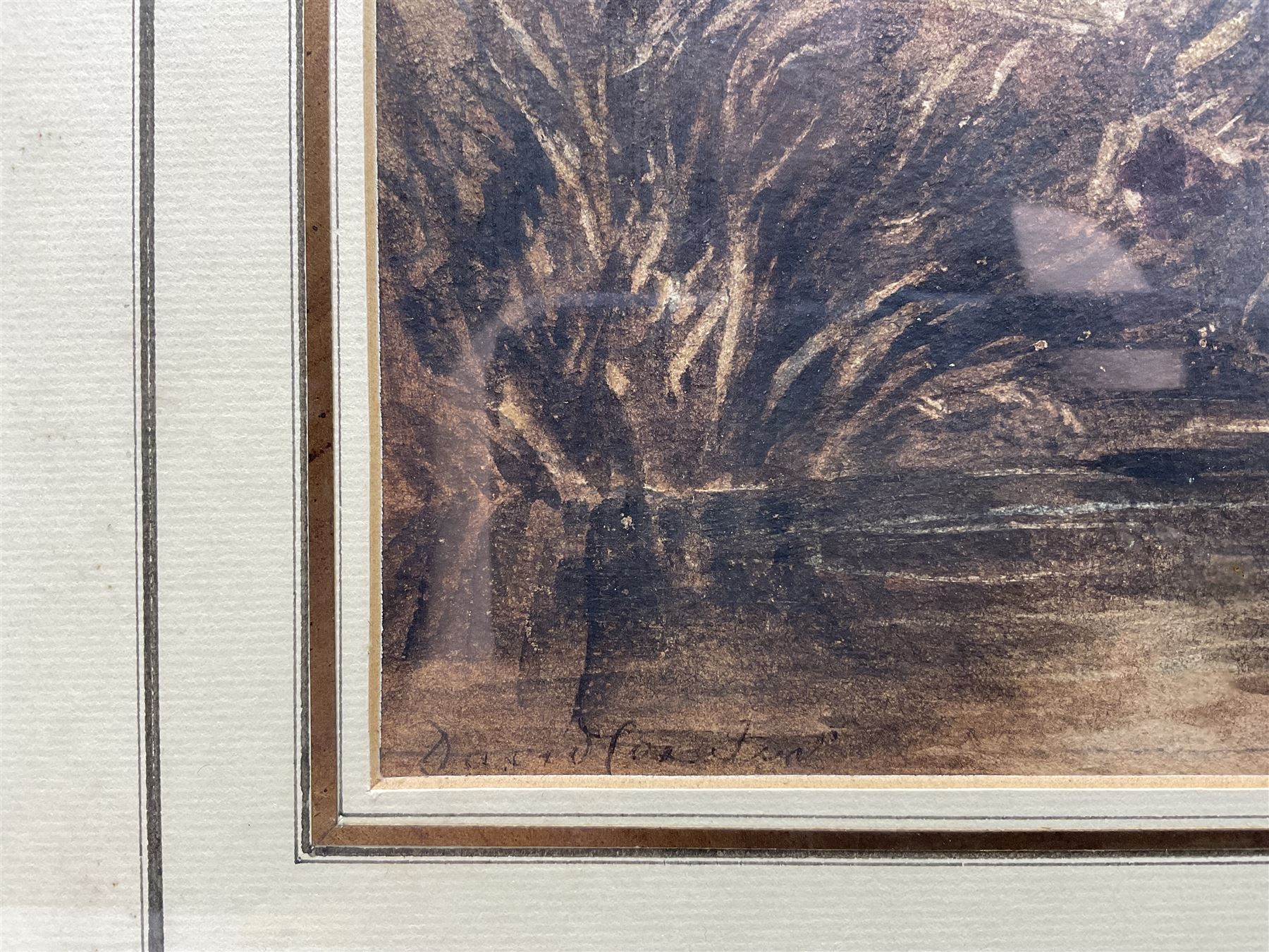 Attrib. David Cox Jr (British 1808-1885): A Distant Castle and The Windmill on the Farm, two watercolours one signed, the other inscribed verso together with another similar unsigned watercolour max  28cm x 47cm (3) 