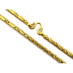  Gold link necklace, with hook clasp, stamped 22c, approx 41.1gm  