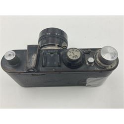 Leica DRP, Ernst Leitz Wetzlar camera body, serial no indistinct with 'Leitz Elmar 1:3.5 f=50mm' lens 
