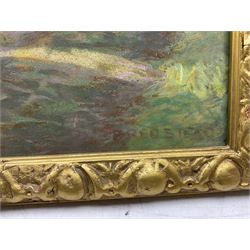 Frederick (Fred) Stead (British 1863-1940): The Rhododrendon Walk, pastel signed 55cm x 75cm