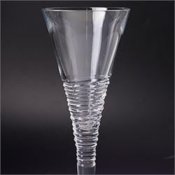 Jasper Conran for Stuart - four 'Strata' champagne flutes H26cm