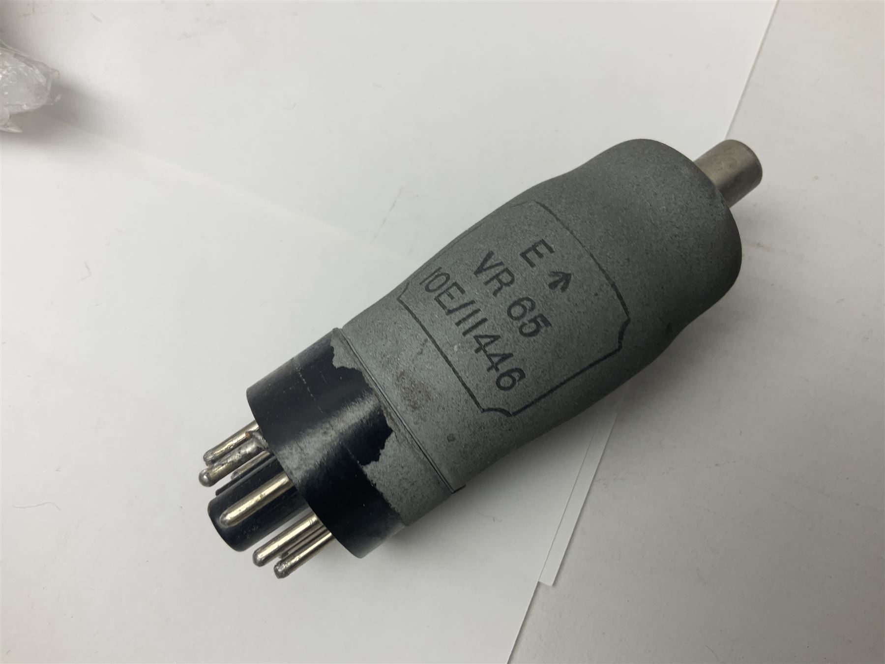 Collection of thermionic radio valves/vacuum tubes, of various makes and models, including PX4, U12, VR65 I0E/II446, PL504, CV1501 etc, approximately 60 as per list, unboxed