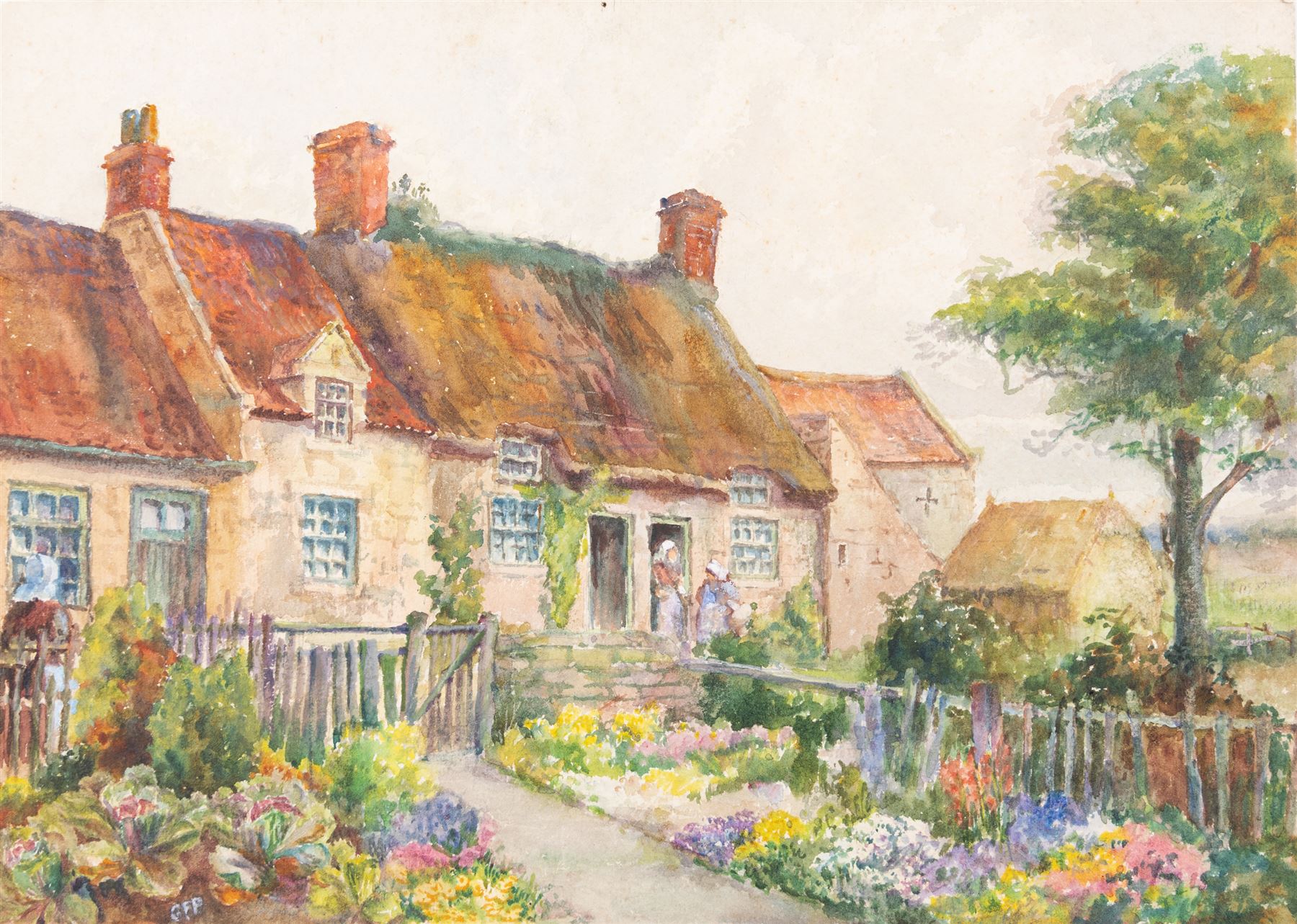 George Farquhar Pennington (British 1872-1961): Scarborough Castle 'The Village Smithy Lythe' 'Cottages Lythe' and 'The Vicarage Lythe' and others, six watercolours variously signed and titled, max 28cm x 39cm (6) (unframed)