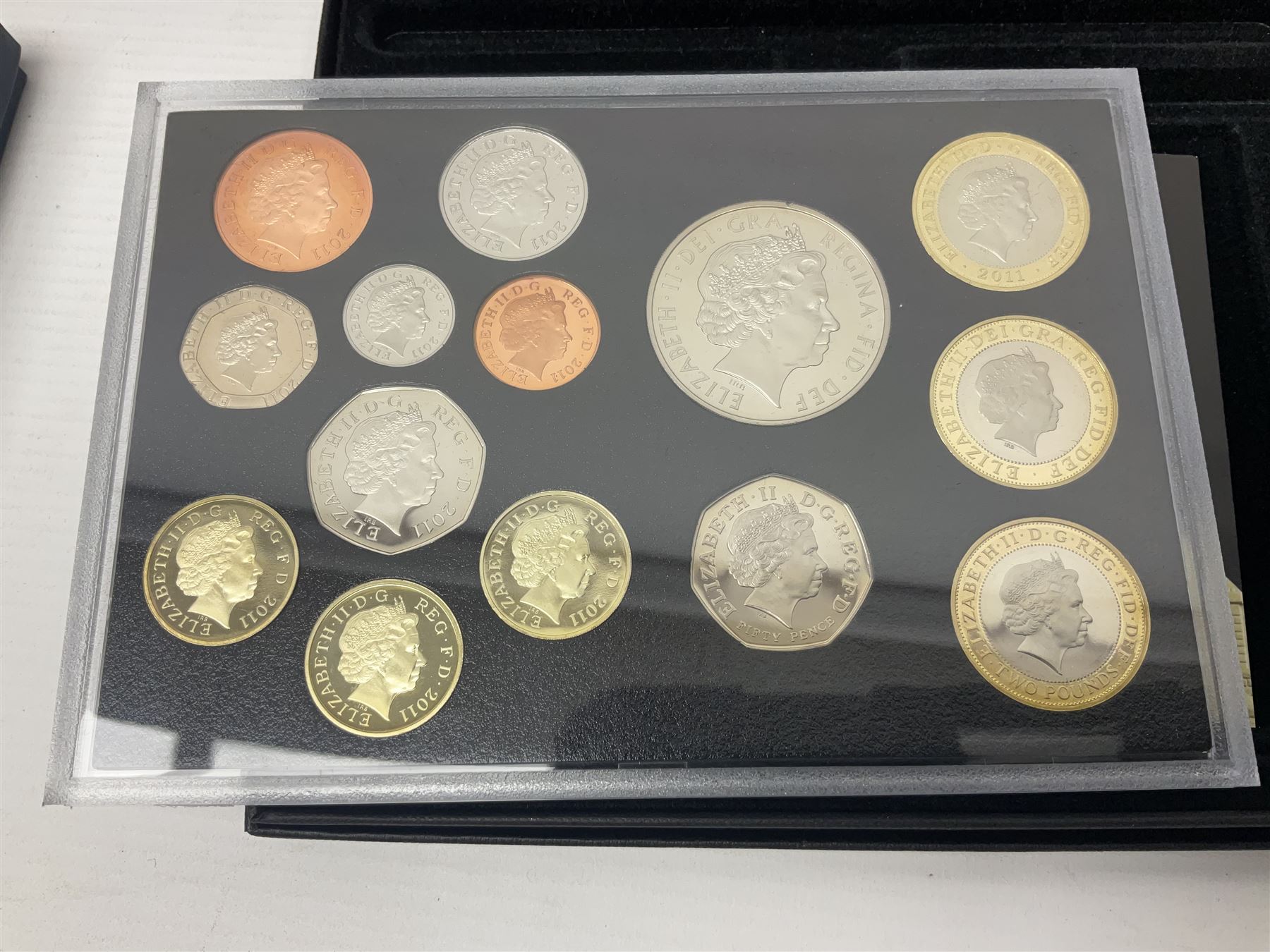 Five The Royal Mint United Kingdom proof coin sets, dated 2006, 2007, 2008, 2010 and 2011, all cased with certificates