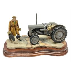 Border Fine Arts An Early Start,  no JH91B, by Ray Ayres, on wooden base L27cm