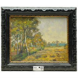 Robert Friedersdorff (German 1885-1970): Autumnal Landscape, oil on canvas signed 28cm x 35cm