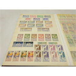  Collection of Commonwealth and world stamps in four stockbooks including King George V and later Commonwealth, Niue, Southern Rhodesia, Swaziland, Western Samoa, Pitcairn Islands, St Vincent, Basutoland, Queen Victoria and later Great British stamps, King George V and later Australia, Aden, Egypt, Ethiopia, Iraq and other overprints, all stockbooks being well filled (4)   