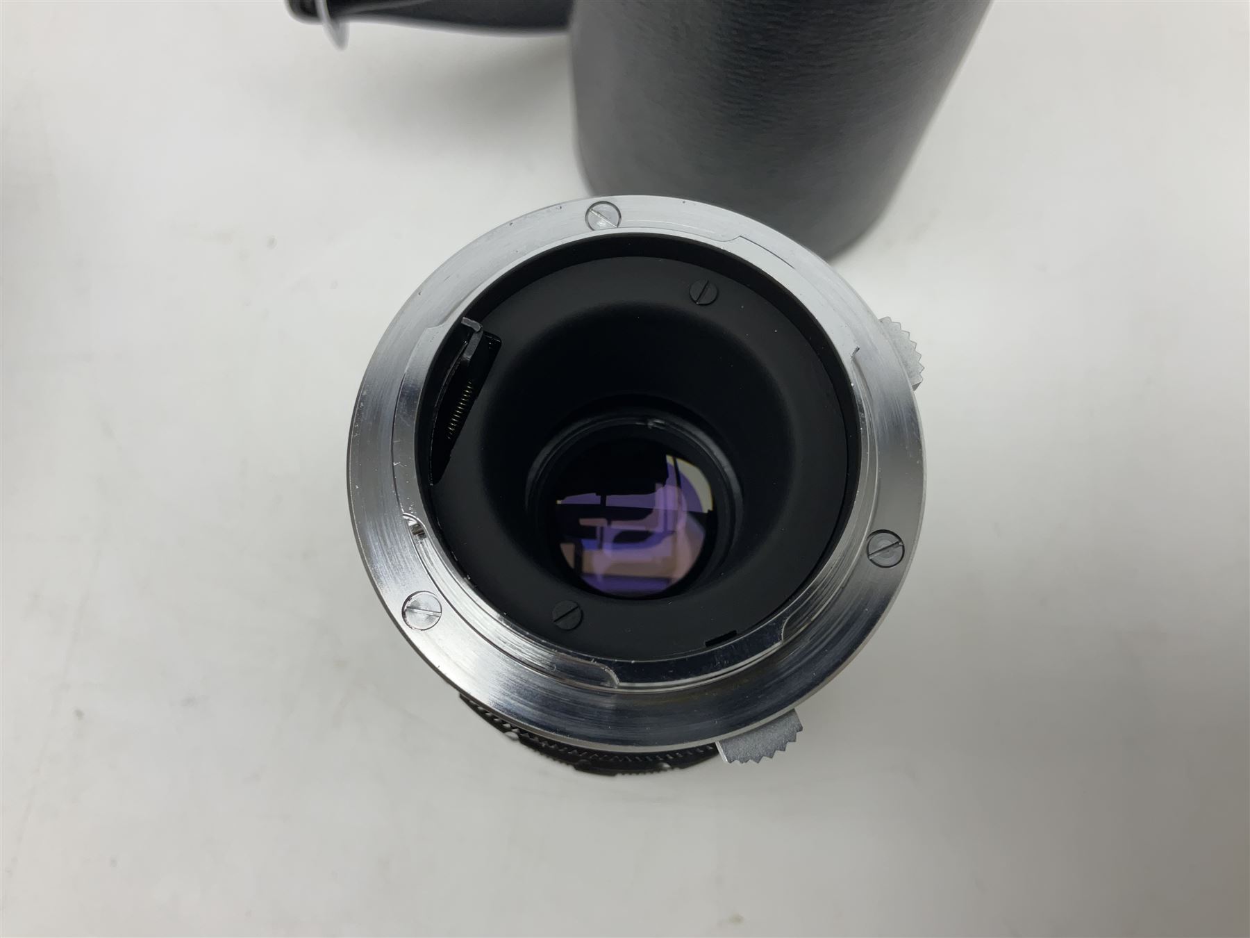 Olympus Pen FV camera body, serial no. 120981, with 'Olympus F.Zuiko Auto-S 1:1.8 f=38mm' lens, serial no. 251523, 'Olympus Zuiko Auto-zoom1:3.5 f=50-90mm, serial no. 135752 and clip on shoe