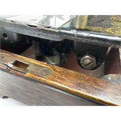 Singer sewing machine no. EA584046 in case (missing key) and Singer Manual of Family Sewing Machines