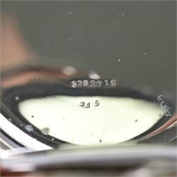 Early 20th century goliath keyless Swiss lever pocket watch by M M & Co, patent No. 10292, with light attachment, white enamel dial with Arabic numerals and subsidiary seconds dial, case No. 3202718