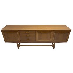 Stateroom by Stonehill - mid-20th century teak sideboard, fitted with single cupboard, double cupboard and three drawers