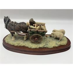 Collection of Border Fine Arts figures, comprising limited edition Supplementary Feeding 943/1750, On The Hill B0877, Run Rabbit Run JH42, James Herriott Studio Collection Venturing Out A22942 and Barn Owlets A25053, two with certificates (6)