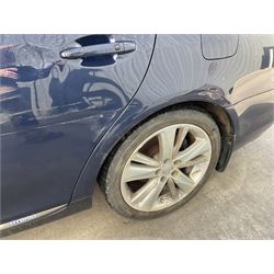 Lexus GS 450h saloon car, 3.5 SE-L, 4 door, CVT Auto
Year: 2011, June
Colour: Blue
Mileage: 52,500 approx.
Fuel: Petrol Hybrid
MOT Exp: 10th October 2024
Reg: SM11 XJA
V5: No

For sale by instruction from a local estate
Buyers Premium 10% plus VAT (12% inc.)