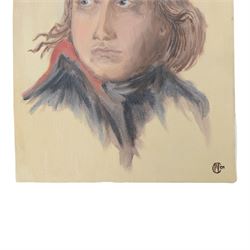 Modern Oil on Canvas of Napoleon as First Consul after the famous Jacques -Louis David painting, H20cm W15cm
