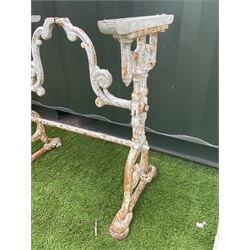 Victorian painted wrought metal table base - THIS LOT IS TO BE COLLECTED BY APPOINTMENT FROM DUGGLEBY STORAGE, GREAT HILL, EASTFIELD, SCARBOROUGH, YO11 3TX